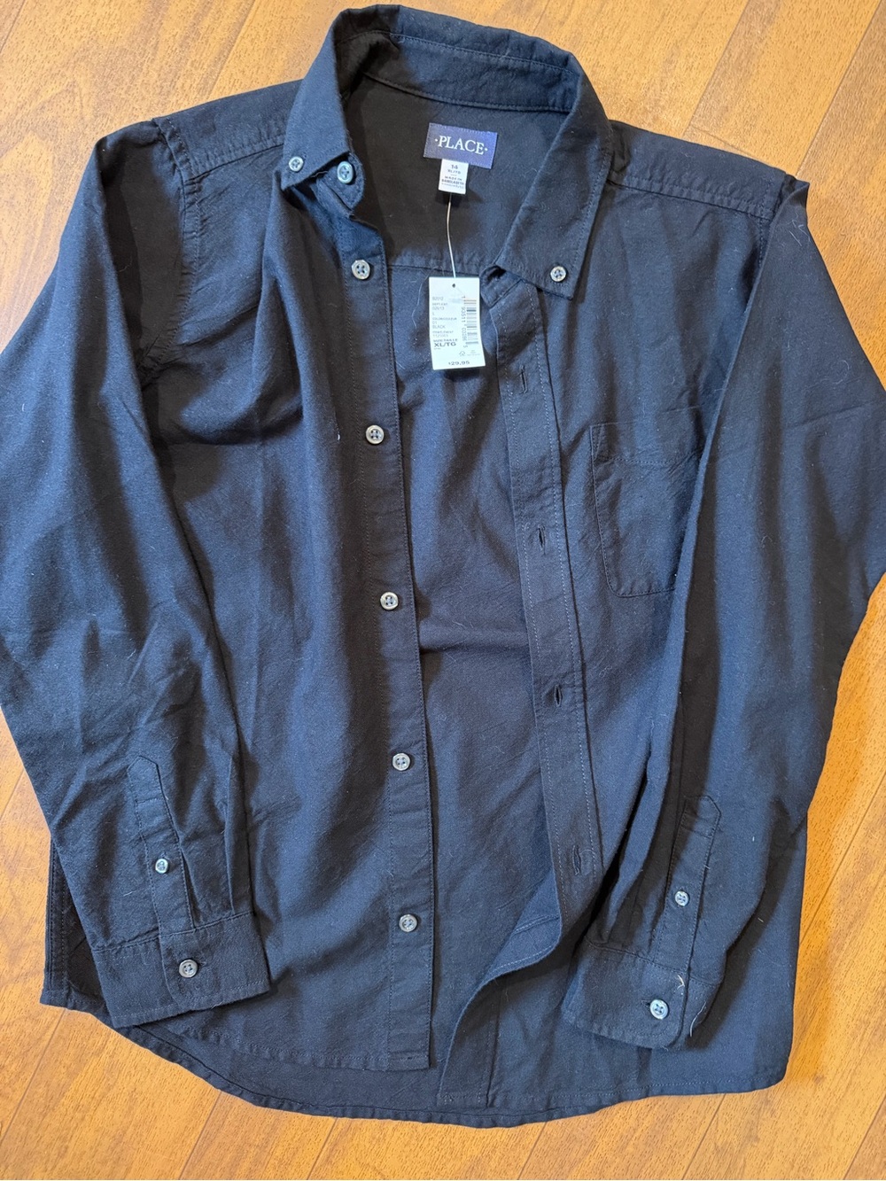 Place Black Button-Up Shirt